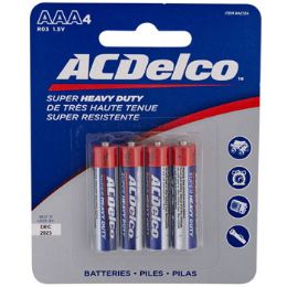 48 Bulk Batteries Aaa 4pk Heavy Duty Ac Delco On Blister Card