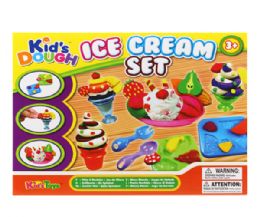 12 Bulk Kid's Dough Ice Cream Set In Printed Box