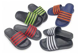 48 Bulk Boys Striped Sandals