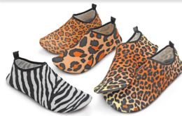 48 Bulk Womens Animal Print Water Shoes In Assorted Color