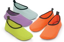 48 Bulk Girls Neon Mesh Water Shoes In Assorted Color