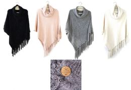 12 Bulk Britt's Knits Beyond Soft Chenille Ponchos Assorted Colors