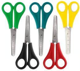100 Bulk 5 Inch Kids Safety Scissors - 100 Pack - Rounded Cutting Edge