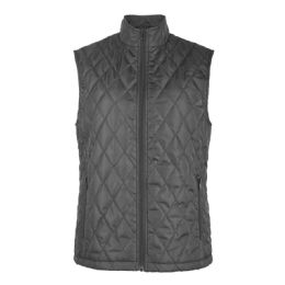 24 Bulk Sofra Womens Diamond Quilted Puffer Vest Color D Grey Size S