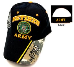 12 Bulk Military Embroidered Acrylic Cap