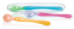 36 Bulk Nuby Easy Go Spoons And Travel Case 3 pack 4 months up