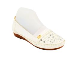 18 Bulk Womens Leather Loafers & Slip - Ons Flats Driving Walking Casual Soft Sole Shoes Color White Size 5-10
