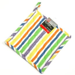 72 Bulk Pot Holder - Striped Pattern