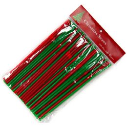 24 Bulk Christmas Flex. Straws 100ct