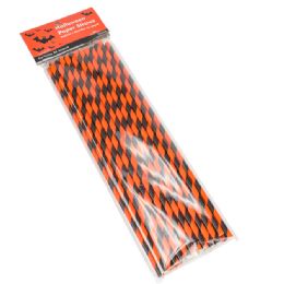 144 Bulk Halloween Paper Straws