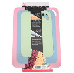 48 Bulk Wheat Straw Cutting Board 3pc