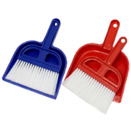 144 Bulk Dust Pan W/broom Mini Plastic