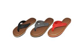 36 Bulk Women Fashion Flip Flops Assorted Colors