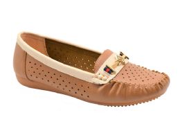 18 Bulk Women Classic Leather Loafers Shoes Comfort Walking Moccasins Soft Sole Shoes Color Tan Size 5-10