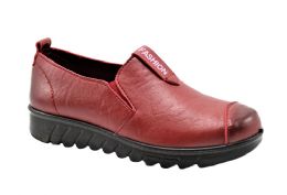 18 Bulk Comfort Work Shoes Hotel Restaurant Walking Slip Resistant, Color Wine Size 5-10