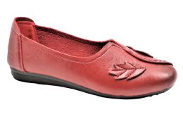18 Bulk Women Slip On Loafers Casual Flat Walking Shoes Color Wine Size 5-10