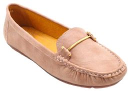 12 Bulk Women Slip On Loafers Casual Flat Walking Shoes Color Pink Size 5-10