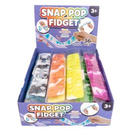 36 Bulk Marble Snap Pop Fidget Bracelet