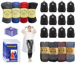 48 Bulk Yacht & Smith Unisex Winter Bundle Set, Back Packs, Blankets, Ponchos And Socks