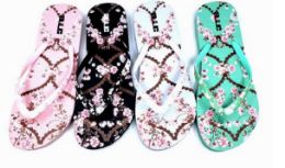 48 Bulk Women's Sakura Bloom Flip Flop