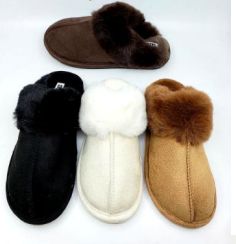 36 Bulk Cozy Deluxe Fur Slippers