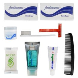 96 Bulk 9 Piece Deluxe Wholesale Hygiene Kits
