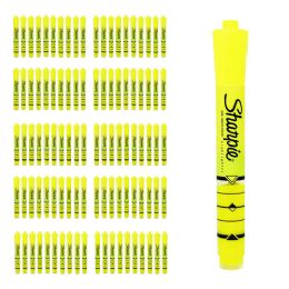 100 Bulk Ink Indicator Highlighters In Yellow