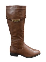 12 Bulk Women's Comfortable High Boots Color Brown Size 5-10
