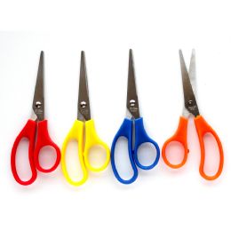 500 Bulk 5 Scissors, point tip. Assorted colors - bulk pack