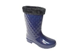 12 Bulk Womens Rain Boots Lightweight Color Blue Size 5-10