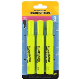 36 Bulk Highlighters 3-pack Yellow