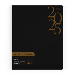 48 Bulk 2025 Monthly Planner 8x10" Black Burgundy Brown