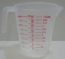 12 Bulk 1 Qt Plastic Measuring Cup