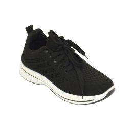 12 Bulk Women's Sneakers Fashion Lightweight Running Shoes Tennis Casual Shoes For Walking In Black