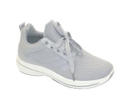 12 Bulk Women's Sneakers Fashion Lightweight Running Shoes Tennis Casual Shoes For Walking In Grey