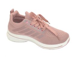 12 Bulk Women's Sneakers Fashion Lightweight Running Shoes Tennis Casual Shoes For Walking In Pink