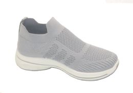 12 Bulk Women's Sneakers Fashion Lightweight Running Shoes Tennis Casual Shoes For Walking In Grey