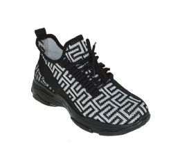 12 Bulk Women's Sneakers Fashion Lightweight Running Shoes Tennis Casual Shoes For Walking In Black