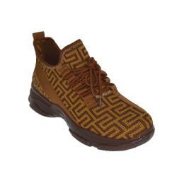 12 Bulk Women's Sneakers Fashion Lightweight Running Shoes Tennis Casual Shoes For Walking In Coffee