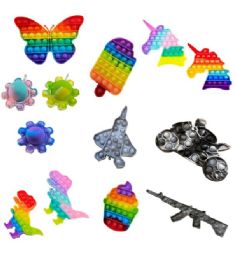 96 Bulk Fidget Push Pop Toy [regular Assortment] 5"-7"