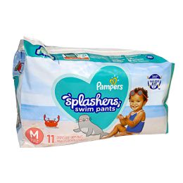 12 Bulk Pampers Splashers Swim Diapers Size M - Pack of 11