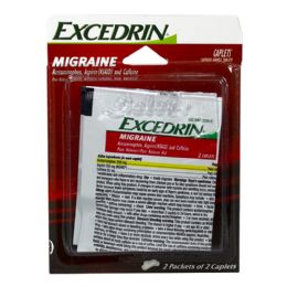 24 Bulk Travel Size Aspirin Migraine - Card Of 4