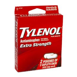 24 Bulk Travel Size Extra Strength Pain Reliever - Box Of 4