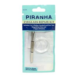 48 Bulk Piranha Eyeglass Repair Kit - 3 Piece Kit in Reusable Pouch