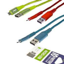5 Bulk Braided Cable With Micro Usb Connector - 10 ft