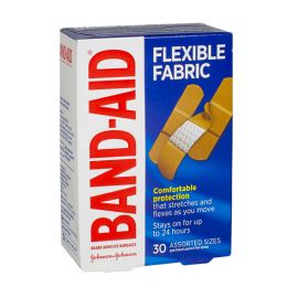 24 Bulk Johnson & Johnson BandAid Flexible Fabric Assorted