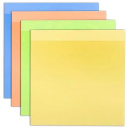 100 Bulk Wholesale Sticky Notes - Assorted Colors