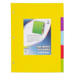 100 Bulk Tab Index Dividers 5-Pack