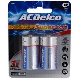 48 Bulk Batteries C 2pk Alkaline Ac Delco On Blister Card