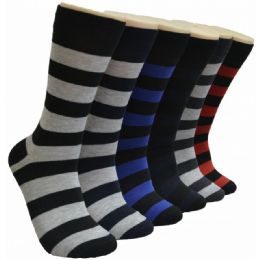 288 Bulk Men's Novelty Socks Striped